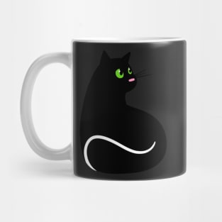 Elegant Black Cat Mug